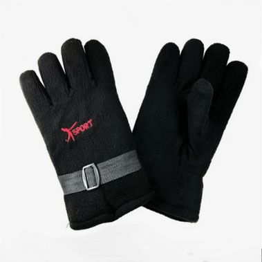 Перчатки флисовые утепленные черные